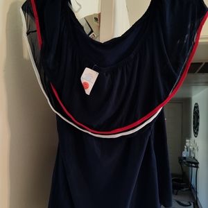 Navy blue blouse sz 2xl